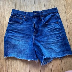 Madewell High-Rise Denim Shorts in Glenoaks Wash size 26 Jean Cut Off